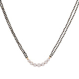 Timeless Blooms 18K Gold Diamond Mangalsutra Necklace zaveribros.com