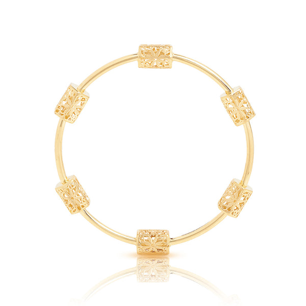 Charming Gold Bangle - zaveribros.com