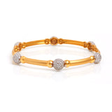 Companion Gold Bangle - Twin - zaveribros.com