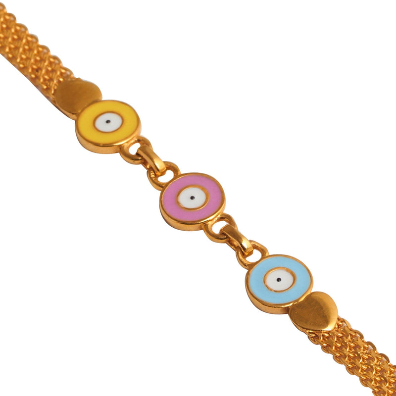 14k Kids Gold ID Bracelet with Gold Name Overlay and Figaro Bracelet —  MyAZGold