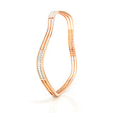 Dazzling Zig Zag Gold Bangle - zaveribros.com