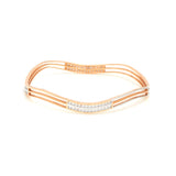 Dazzling Zig Zag Gold Bangle - zaveribros.com