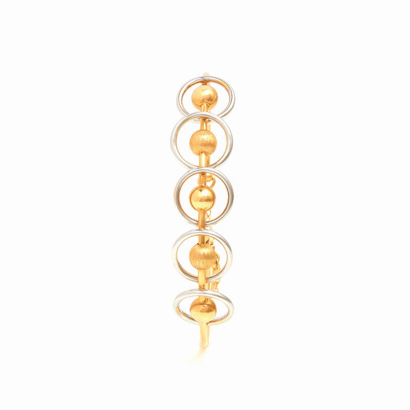 Lovely Circle Shine Gold Bangle - zaveribros.com