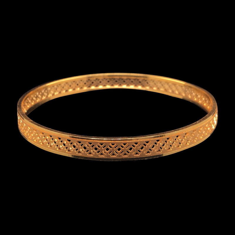 Contemporary Gold Bangle - zaveribros.com