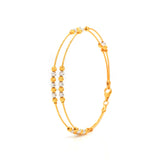 Glamourous Shine Two Tone Gold Bracelet - zaveribros.com