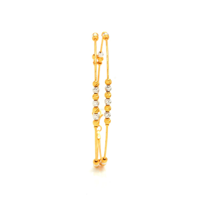 Glamourous Shine Two Tone Gold Bracelet - zaveribros.com