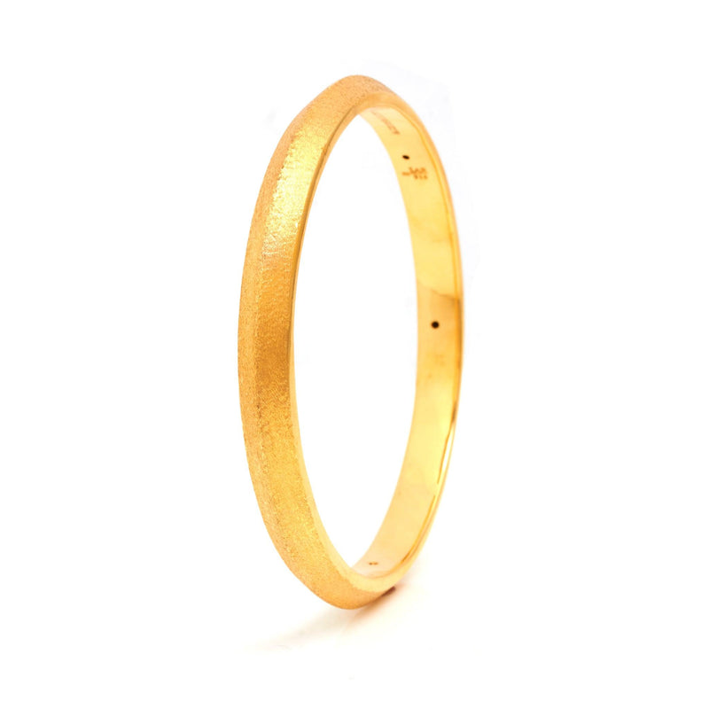 Textured Art Gold Bangle - zaveribros.com