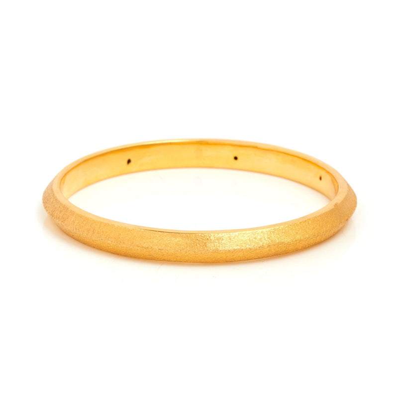 Textured Art Gold Bangle - zaveribros.com