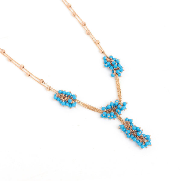 Turquoise Beauty Gold Chain - zaveribros.com