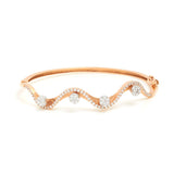 Wavy Charm Diamond Bangle - zaveribros.com