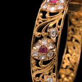 Lovely Glow 22Kt Gold and Polki Bangle freeshipping - zaveribros.com