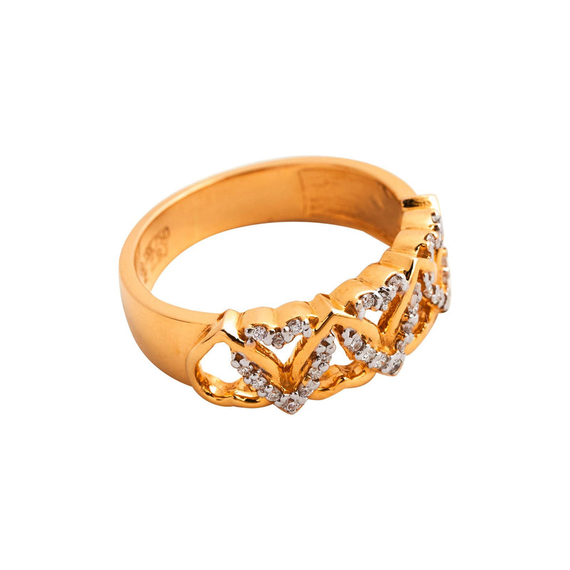 Modern Diamond Engagement Set in Yellow Gold | KLENOTA
