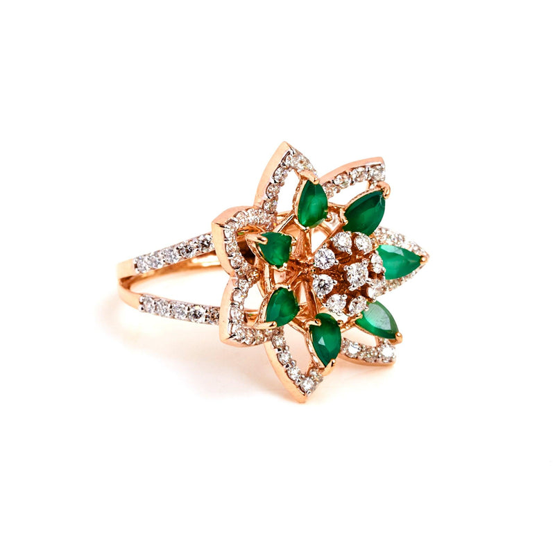 flower diamond ring