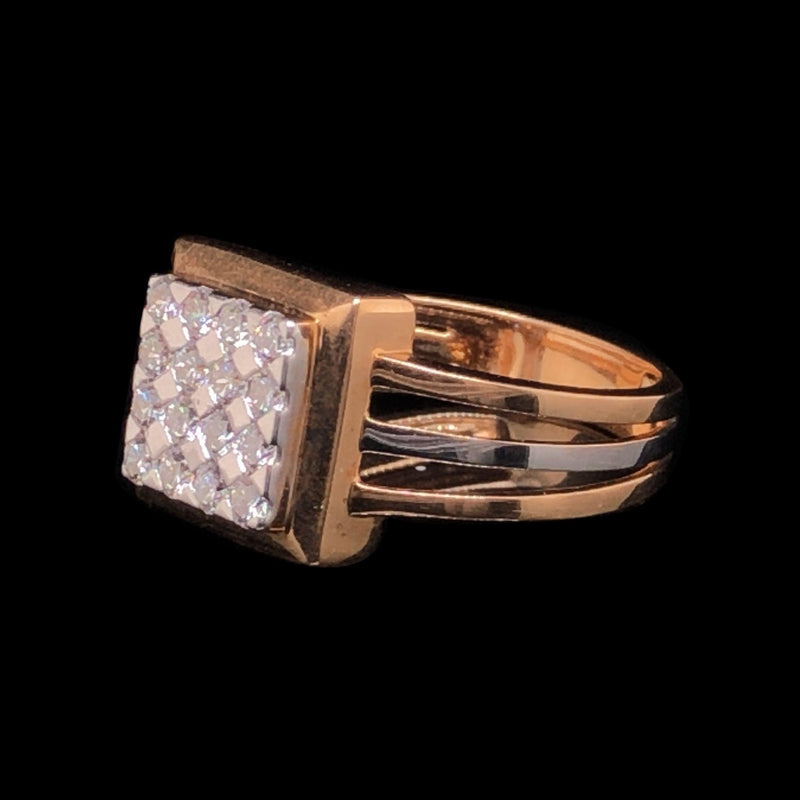 Brilliant 18Kt Gold and Diamond Ring for Men freeshipping - zaveribros.com