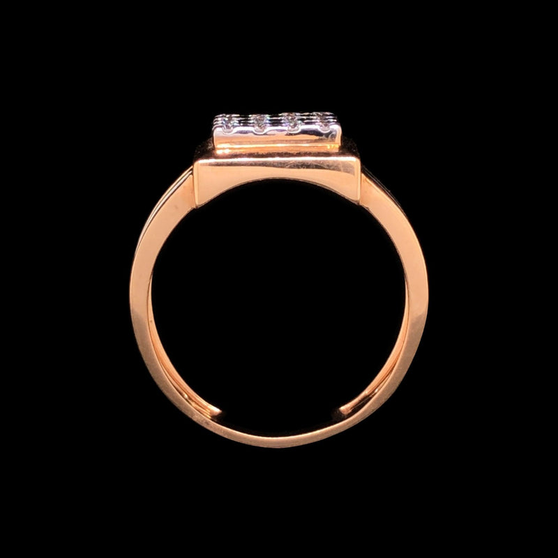 Brilliant 18Kt Gold and Diamond Ring for Men freeshipping - zaveribros.com