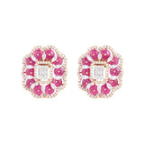 Ruby Dazzling Diamond Stud Earrings - zaveribros.com