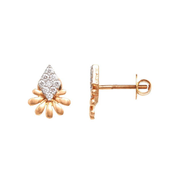 Excellent 18Kt Diamond Stud Earrings - zaveribros.com