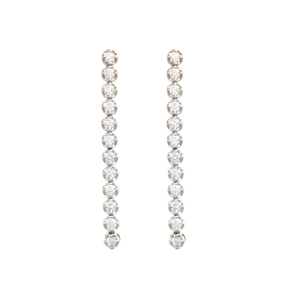 Lovely Spark 18Kt Dangle Diamond Earrings - zaveribros.com