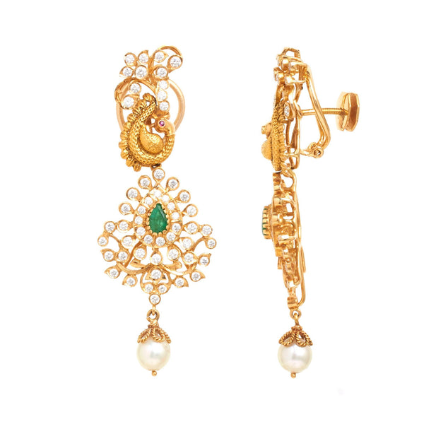 Grand Statement 18Kt Diamond Chandbali Earrings - zaveribros.com