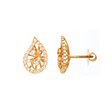 Graceful Mango Shaped 18Kt Diamond Stud Earrings - zaveribros.com