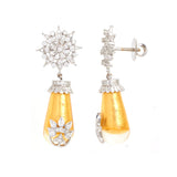 Splendid 18Kt Gemstone Diamond Earrings - zaveribros.com