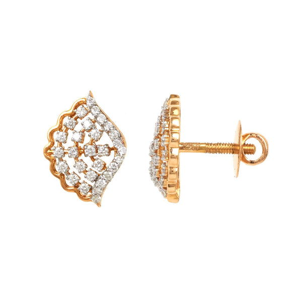 Twinkling Eyes 18Kt Diamond Stud Earrings - zaveribros.com