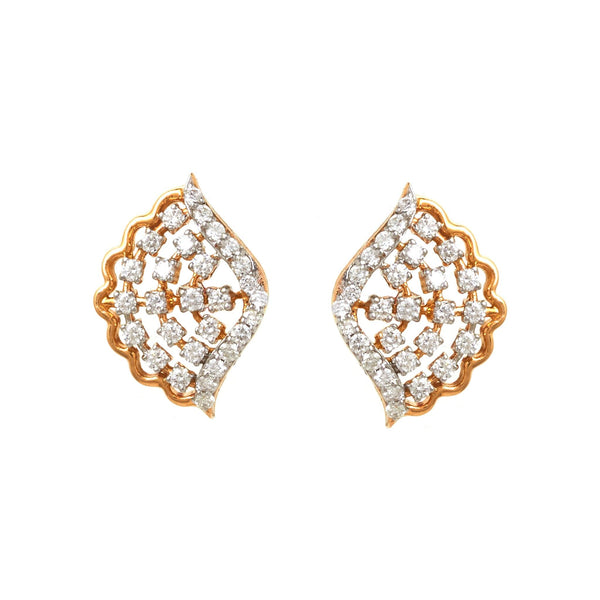 Twinkling Eyes 18Kt Diamond Stud Earrings - zaveribros.com