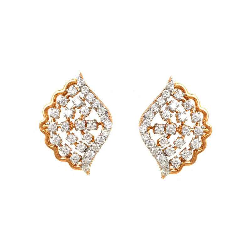 Twinkling Eyes 18Kt Diamond Stud Earrings - zaveribros.com