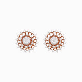 Radiant Cluster 18Kt Diamond Stud Earrings - zaveribros.com