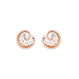 Stylish Swirl 18Kt Diamond Stud Earrings - zaveribros.com