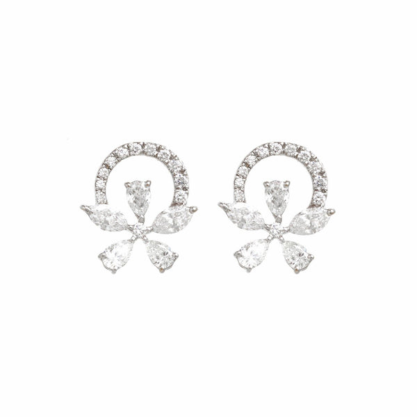 Polar Star 18Kt Diamond Stud Earrings - zaveribros.com