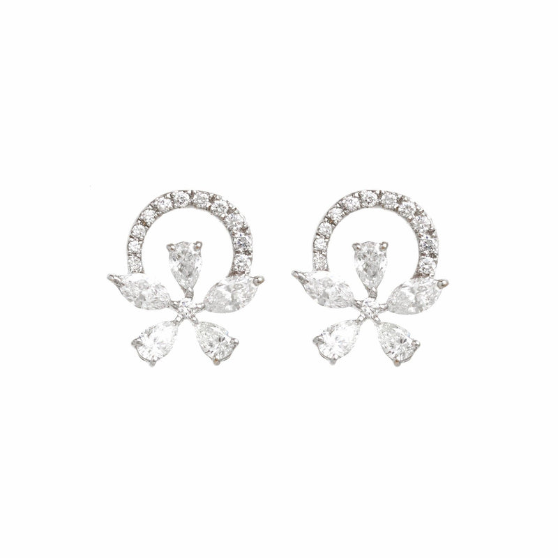 Polar Star 18Kt Diamond Stud Earrings - zaveribros.com