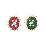 Majestic 18Kt Interchangeable Gemstone Diamond Studs - zaveribros.com