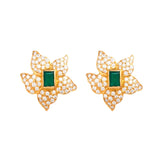 Timeless Diamond and Emerald Studs - zaveribros.com