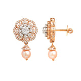 Princess Pearl Drop Diamond Earrings - zaveribros.com