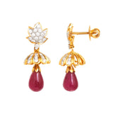 Floral Majestic Diamond Earrings - zaveribros.com