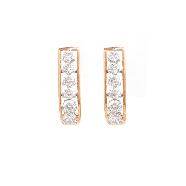 Magnificent J Valley 18Kt Diamond Stud Earrings - zaveribros.com