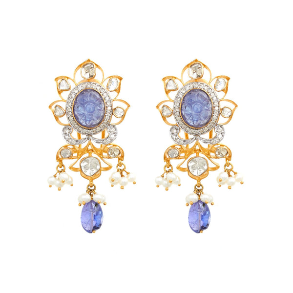 Chameli Polki Stud Earrings - zaveribros.com