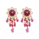 Dharini Polki Stud Earrings - zaveribros.com