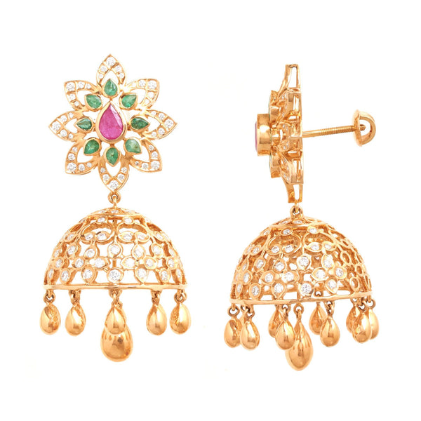 Buy Lotus Sabyasachi Kundan Polki Stud Earrings,silver Chandbali Earrings,sabyasachi  Jewelry,kundan Earrings,polki Earrings,kundan Jewelry Online in India - Etsy