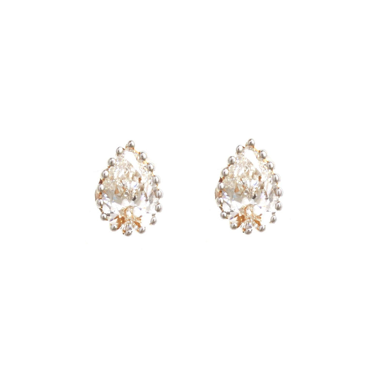 Pear Solitaire Stud Earrings - zaveribros.com