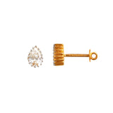 Pear Solitaire Stud Earrings - zaveribros.com