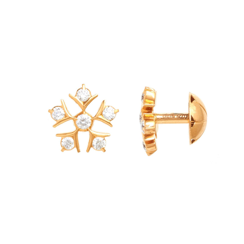 Floral minimalist Diamond Studs - zaveribros.com