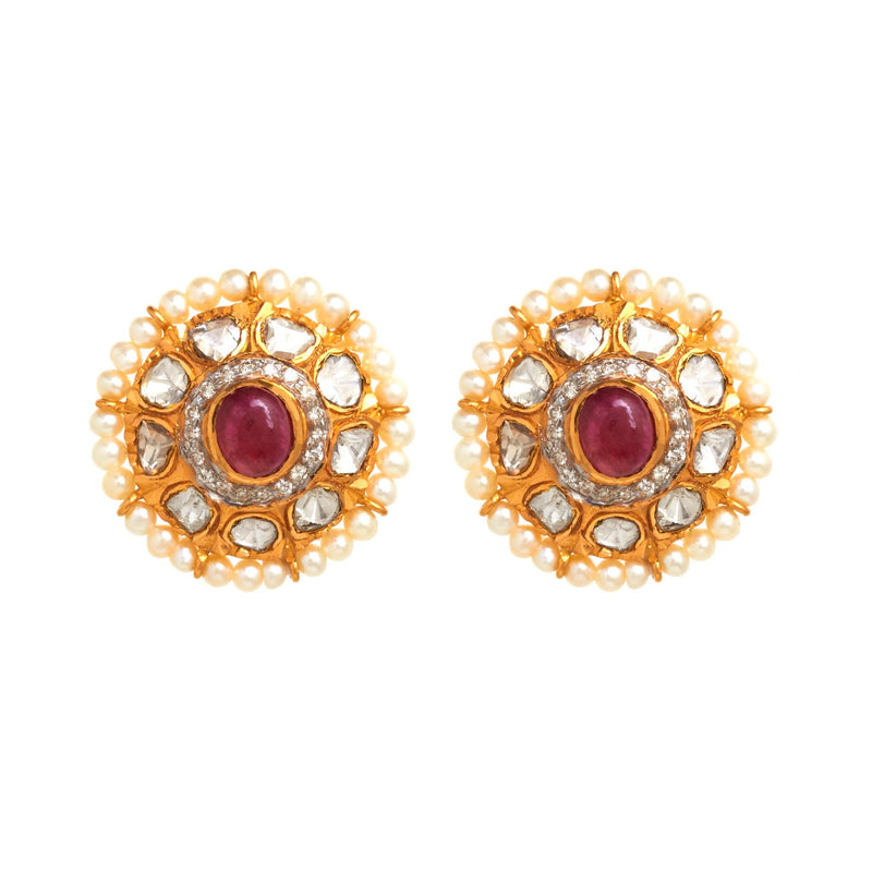 Elegant Polki Studs - zaveribros.com