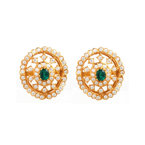 Grand Floral Diamond Stud Earrings - zaveribros.com