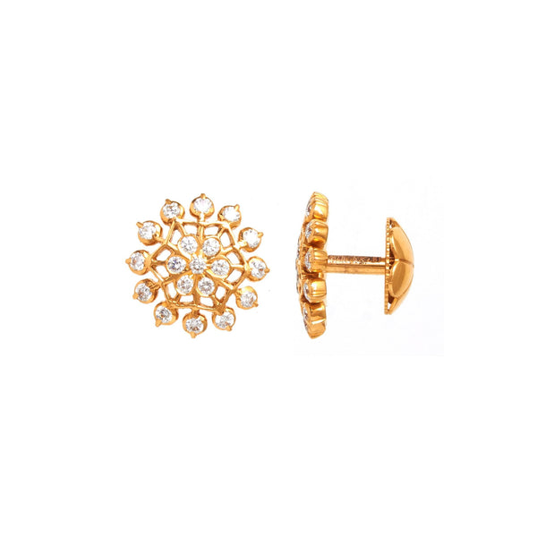 Stunning floral Diamond Studs - zaveribros.com