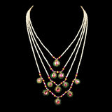 Unique Three Layered Gold Necklace freeshipping - zaveribros.com