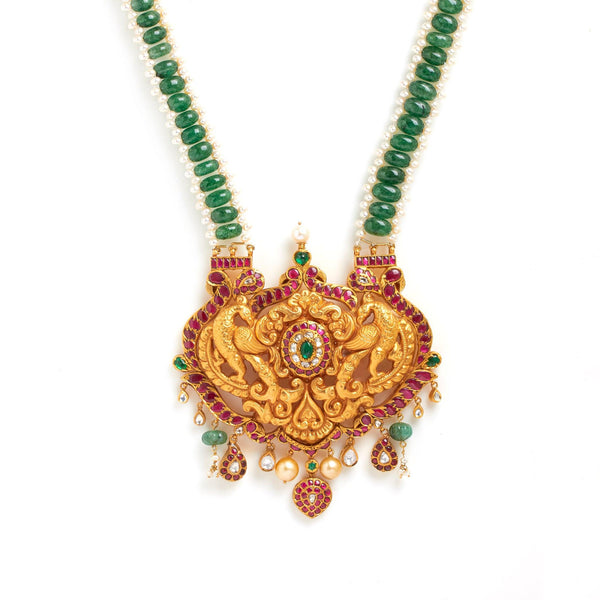 Traditional Contemporary Gemstone Gold Necklace - zaveribros.com
