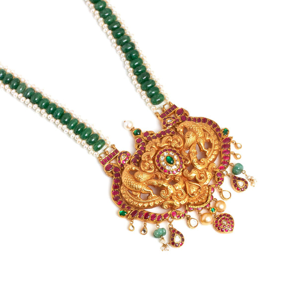 Traditional Contemporary Gemstone Gold Necklace - zaveribros.com