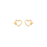 Free to Fly Gold Stud Earrings - zaveribros.com